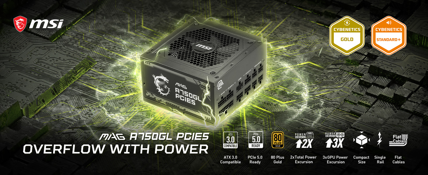 MSI MAG A750GL PCIE5 PSU