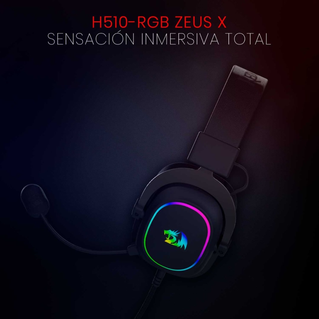 Redragon Zeus X Black H510 RGB - imagen 2