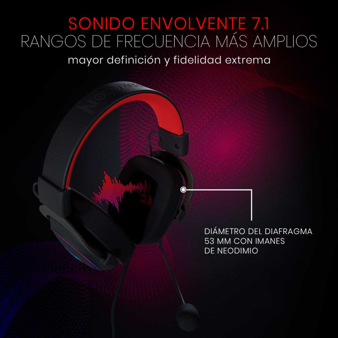 Redragon Zeus X Black H510 RGB - imagen 4