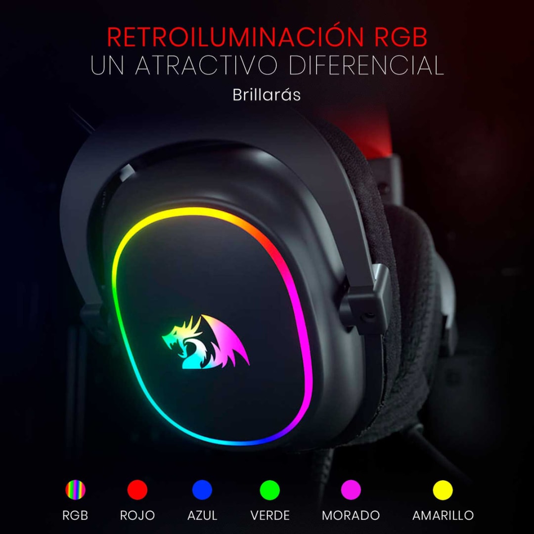 Redragon Zeus X Black H510 RGB - imagen 5