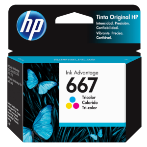 HP 3YM78AL (667) TRICOLOR 60/1200/2300/2375/2775 100 COPIAS