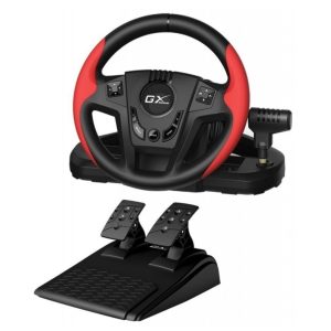 Volante Genius SpeedMaster con vibracion, pedales y cambios