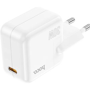HOCO C112A CARGADOR DE PARED ADVANTAGE USB-C EU 30W WHITE