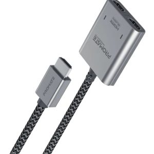 PROMATE MEDIASPLIT-H2 ADAPTADOR HDMI A DUAL HDMI 4K BLACK
