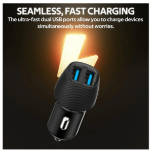 PROMATE VOLTRIP-DUO.BLACK CARGADOR DE AUTO 3.4A 2USB NEGRO