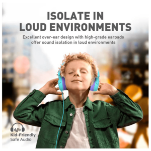 PROMATE JEWEL.AQA HEADPHONES P/NIÑOS C/MIC 3.5MM CELESTE