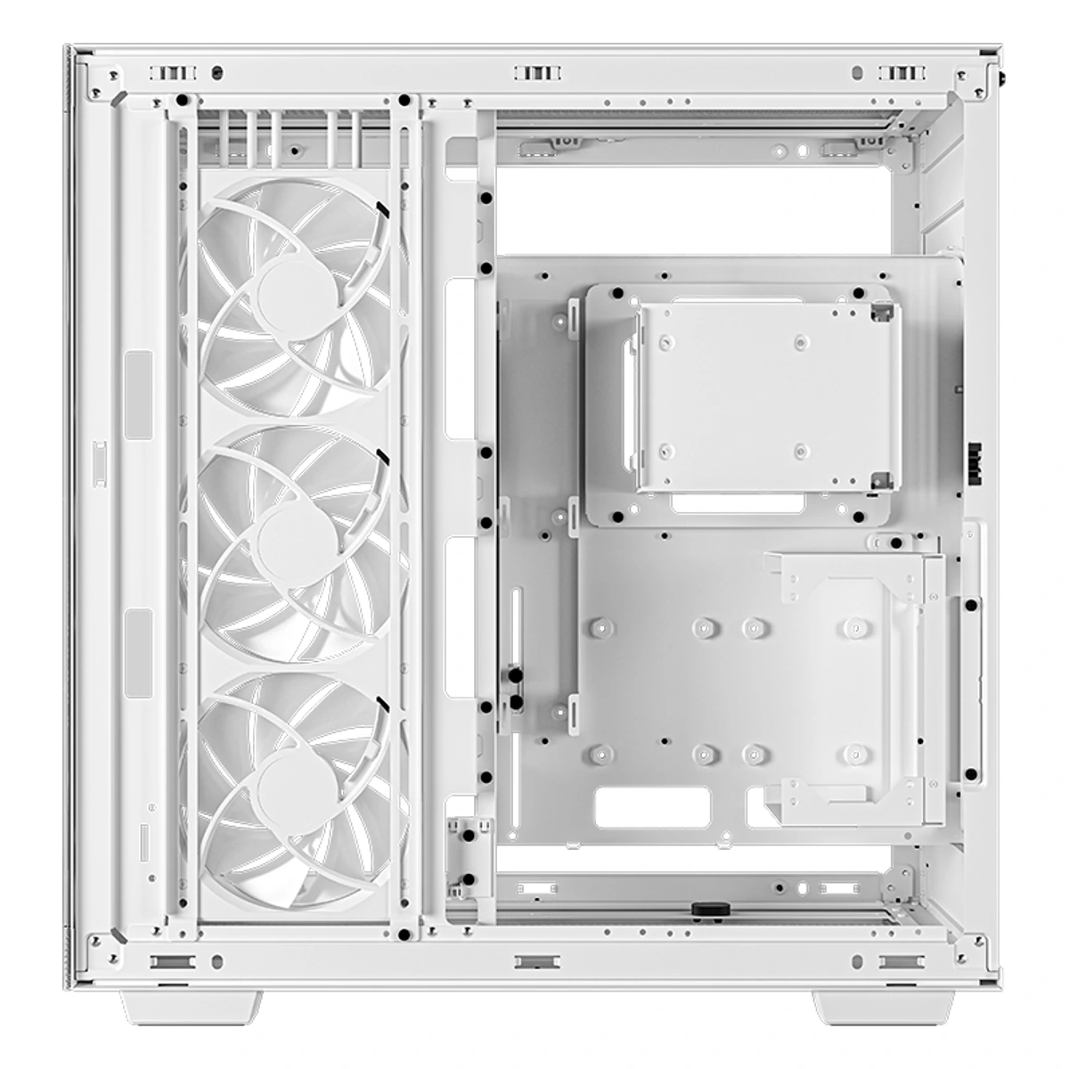 DeepCool CH780 WH blanco - camara de cables y almacenamiento
