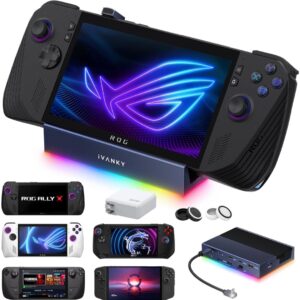 Dock iVANKY 14-in-1 RGB para ASUS ROG Ally X/Legion Go/Steam Deck OLED/MSI Claw con fuente 100W
