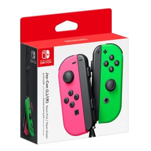 Control Joy-con verde neon y rosado neon