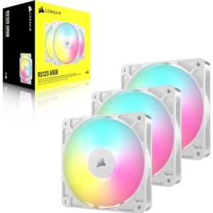 Fan CORSAIR RS120 ARGB PWM 120mm x3 blanco CO-9050185-WW
