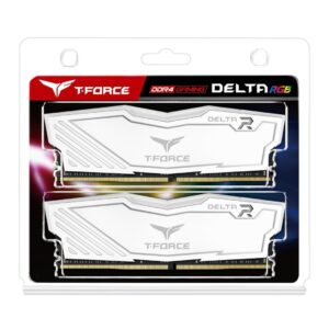 Memoria DDR4 Team Delta 16Gb (2x8Gb) 3200Mhz RGB blanca DIMM
