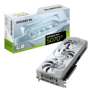 Tarjeta de Video GIGABYTE RTX 5070 Ti 16Gb EAGLE OC ICE blanca