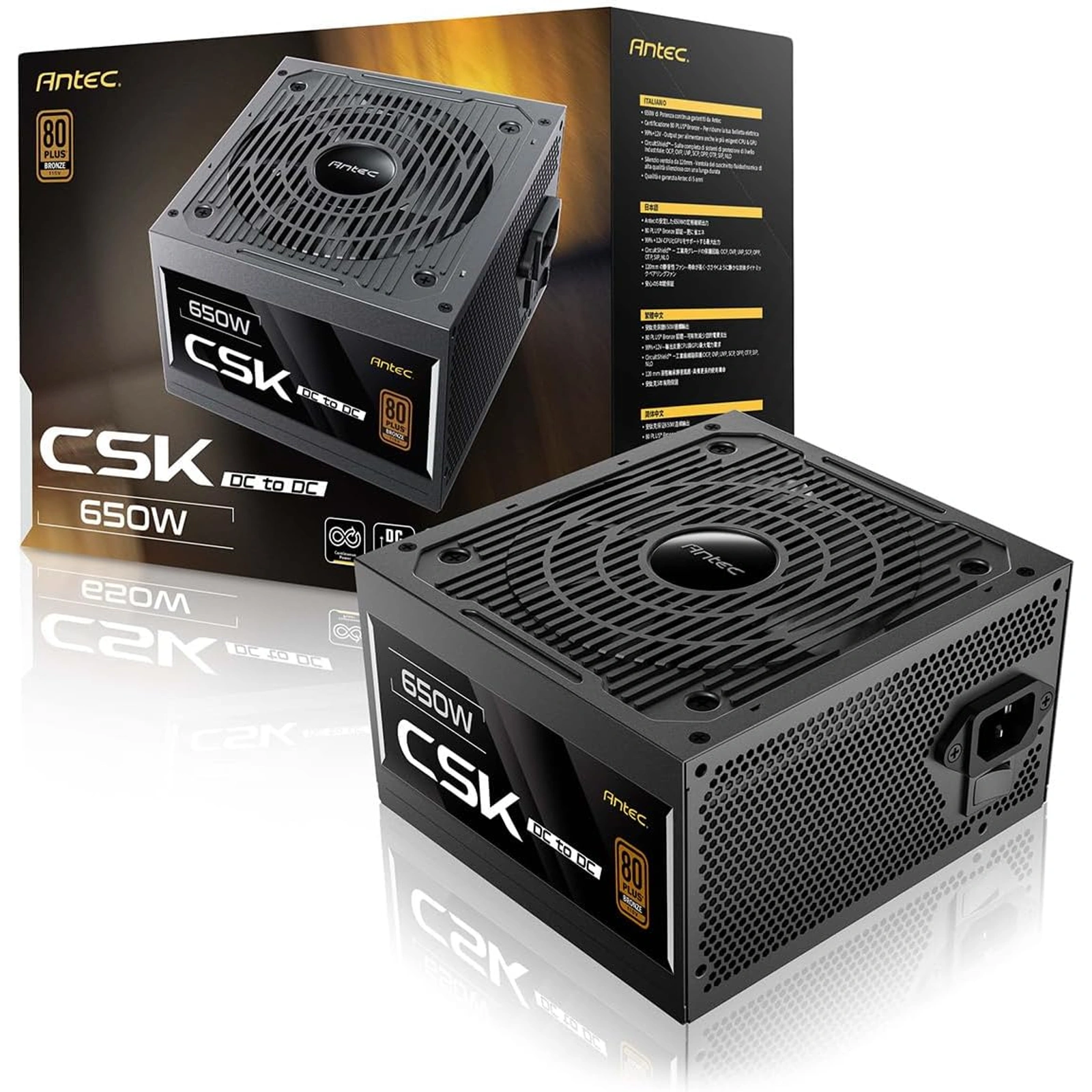 Fuente ANTEC CSK650DC 650W 80 Plus Bronce