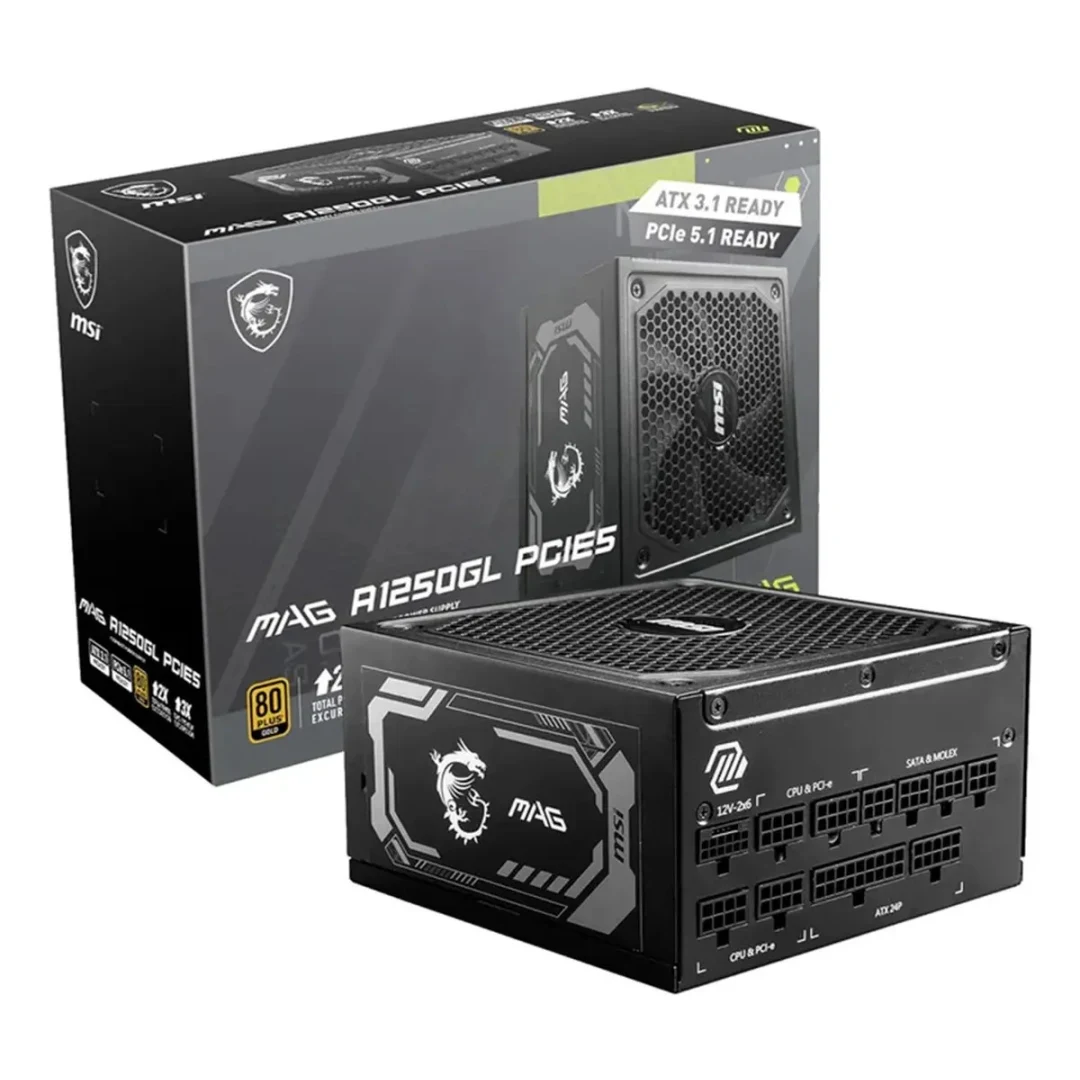 Fuente MSI MAG A1250GL PCIE5 1250W 80 Plus Gold Modular - imagen 13