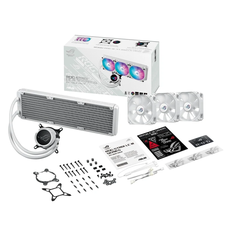 Water Cooling ASUS ROG Strix LC III 360mm ARGB LCD blanco - imagen 3
