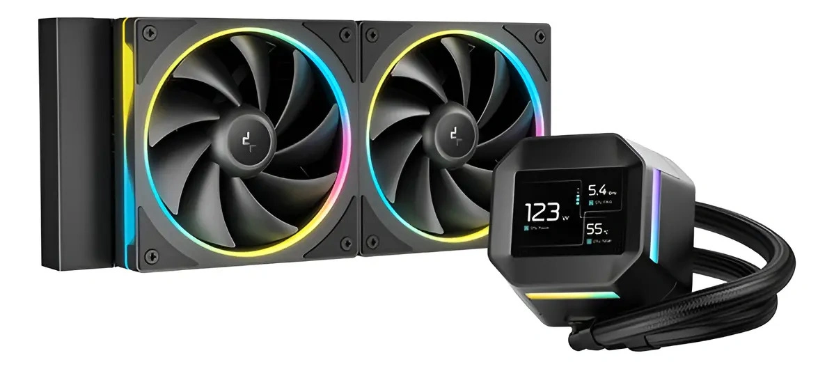 Water Cooling DeepCool LM240 240mm LCD ARGB - imagen 2