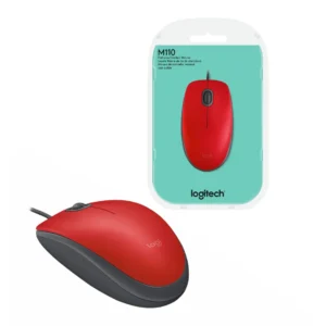 Mouse Logitech M110 Silent rojo