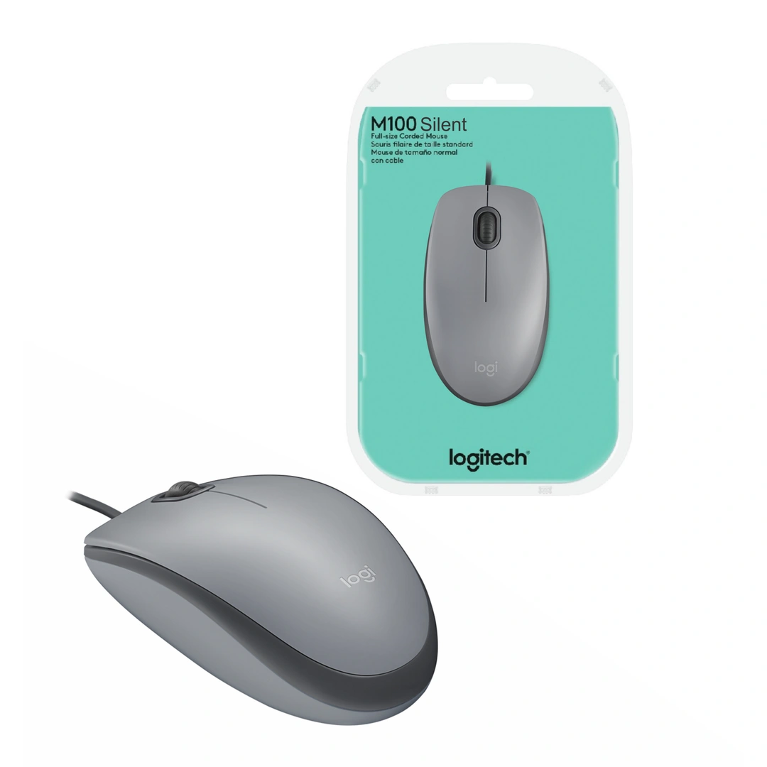 Mouse Logitech M110 Silent plateado