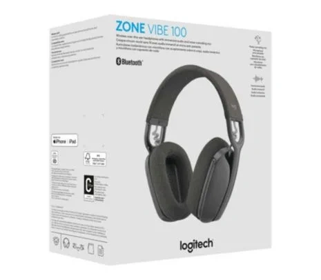 Auricular Inalambrico Logitech Zone Vibe 100 Bluetooth grafito - imagen 3