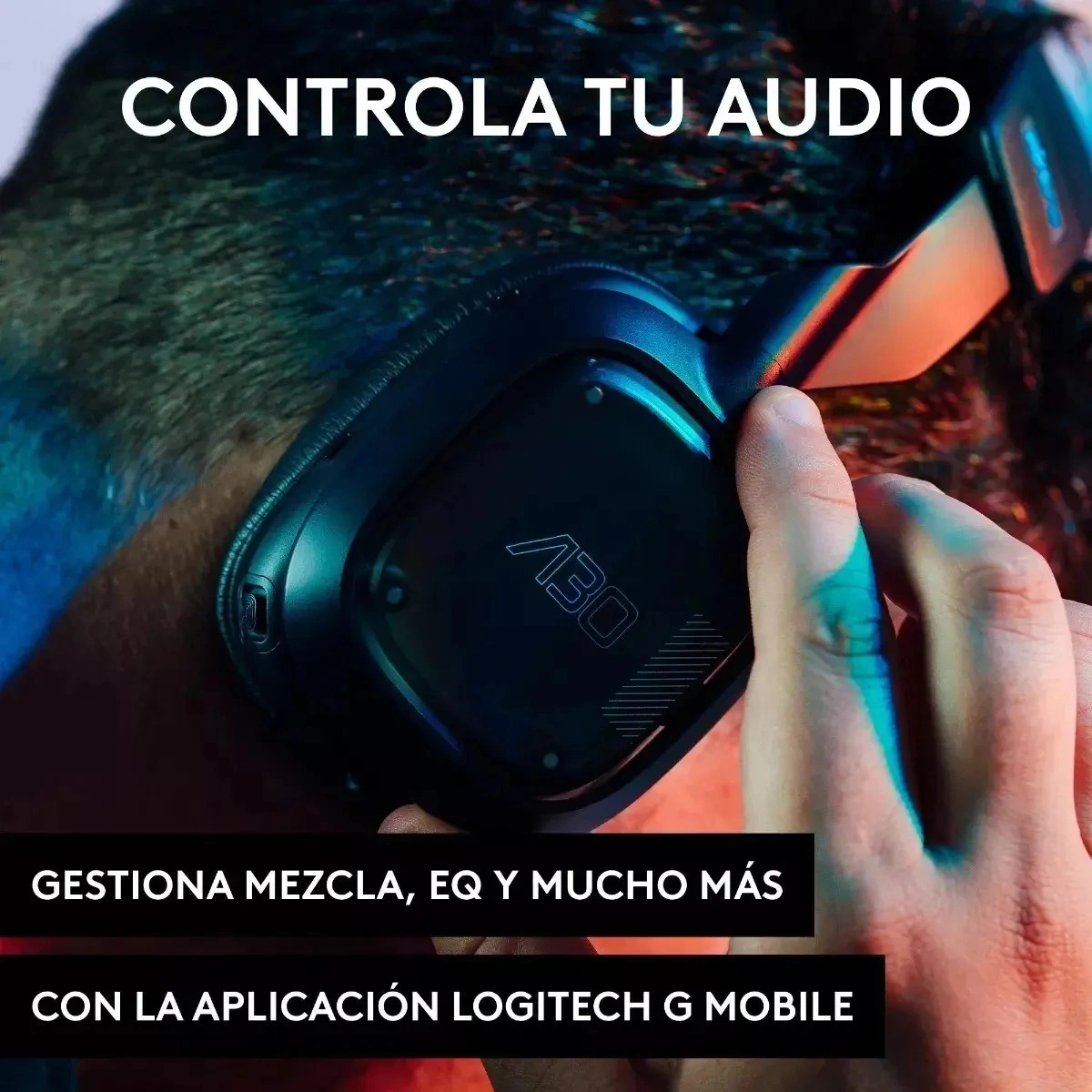 Auricular Inalambrico Astro A30 Lightspeed Bluetooth azul/rojo - imagen 5