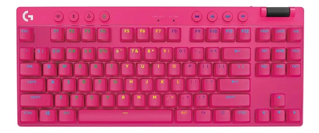 Teclado Mecanico Logitech G Pro X TKL Lightspeed Inalambrico RGB magenta - imagen 4