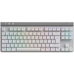 Teclado Mecanico Logitech G515 Lightspeed TKL Inalambrico RGB blanco