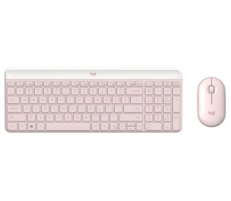 Combo Logitech MK470 Teclado y Mouse Inalambrico rosa - imagen 2