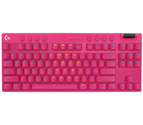 Teclado Mecanico Logitech G Pro X TKL Lightspeed Inalambrico RGB magenta - imagen 2