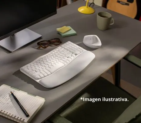 Teclado Inalambrico Logitech Wave Keys Ergonomico blanco - imagen 4