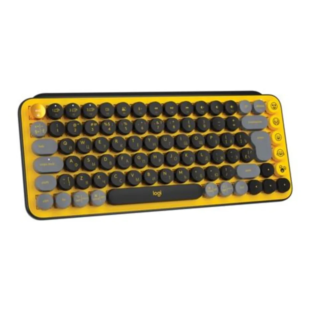 Teclado Mecanico Logitech POP Keys Bluetooth amarillo