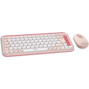 Combo Logitech POP Icon Teclado y Mouse Bluetooth rosa