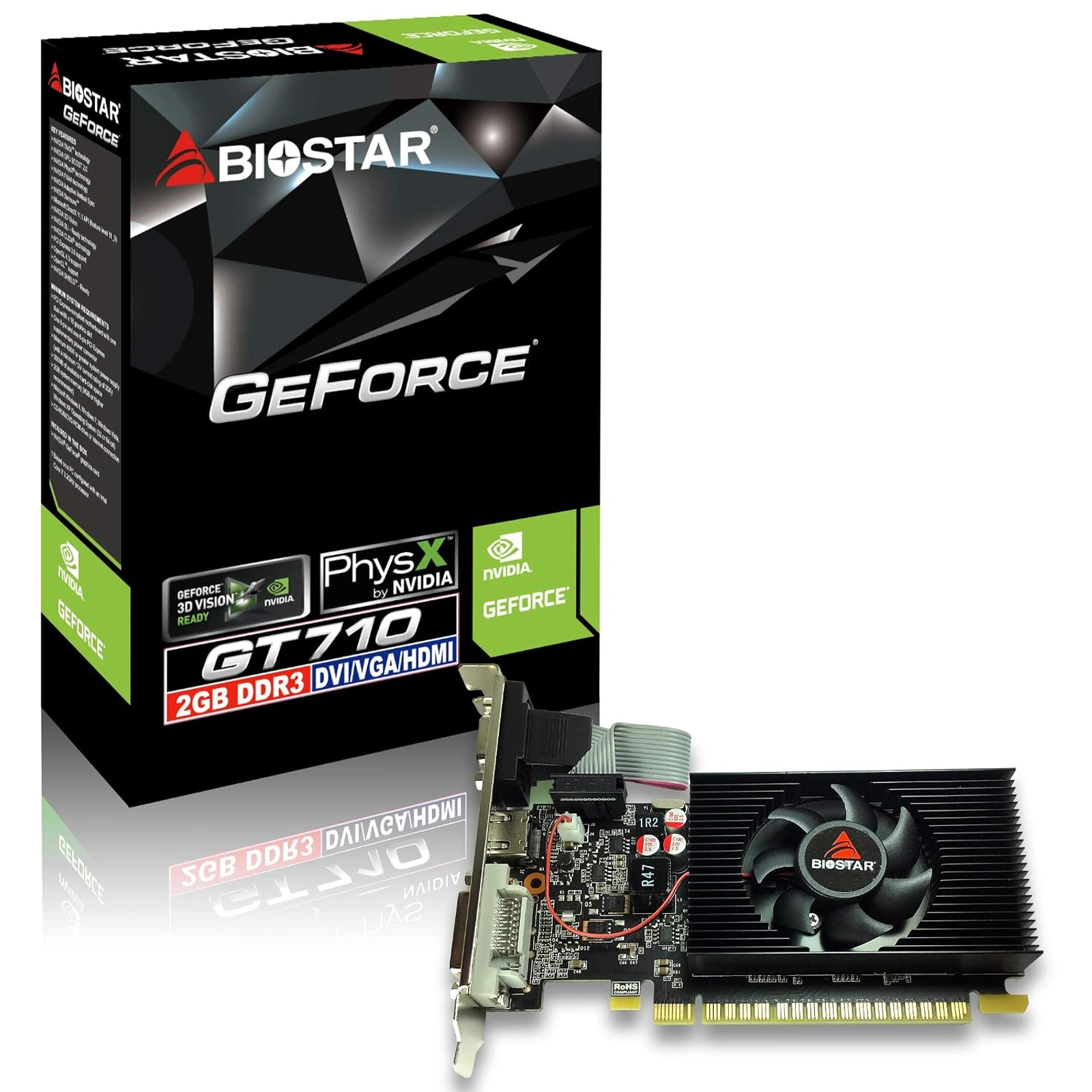 Tarjeta de video Biostar GT 710 2GB DDR3 Low Profile