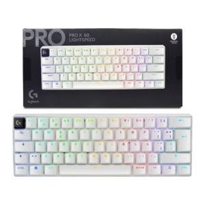 Teclado óptico inalámbrico Logitech G Pro X 60 Lightspeed RGB blanco