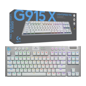 Teclado mecánico inalámbrico Logitech G915 X Lightspeed TKL RGB blanco
