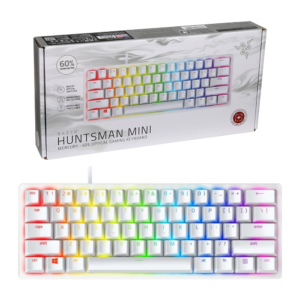 Teclado óptico Razer Huntsman Mini 60% switches Linear blanco