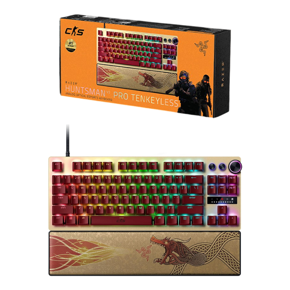 Teclado óptico Razer Huntsman V3 Pro TKL Counter-Strike 2 Edition inglés US