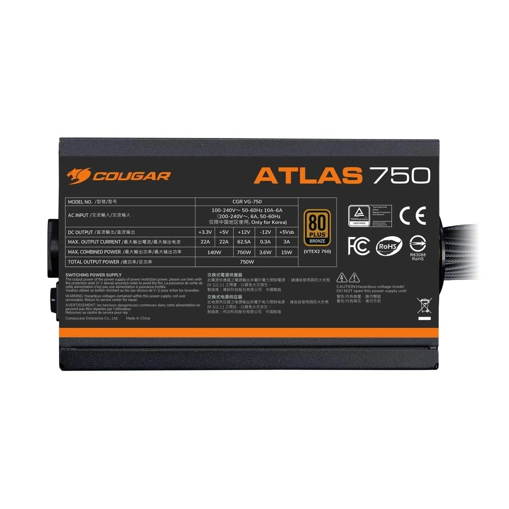 Fuente COUGAR ATLAS CGR VG-750 750W ATX 3.1 - imagen 4