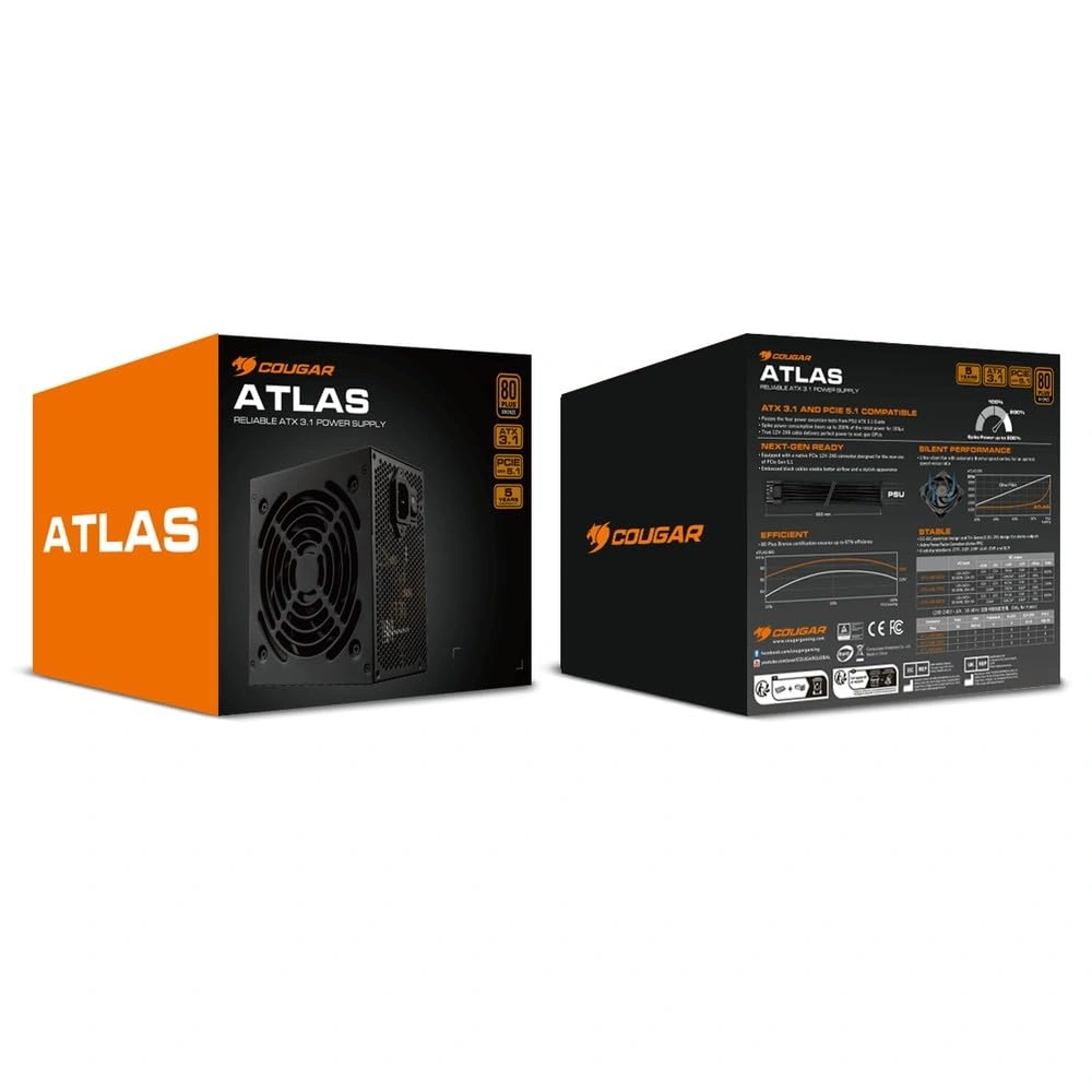 Fuente COUGAR ATLAS CGR VG-750 750W ATX 3.1 - imagen 9
