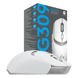 Mouse Logitech G309 Lightspeed Inalambrico blanco con su empaque