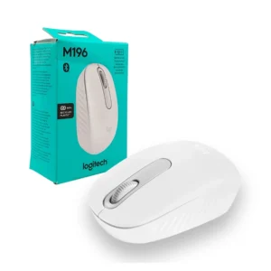 Mouse Logitech M196 Bluetooth blanco con su empaque