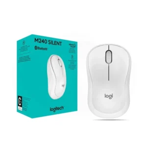 Mouse Logitech M240 Silent Bluetooth blanco con su empaque