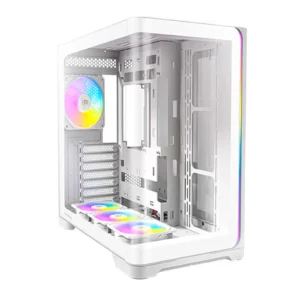 Gabinete Antec C5 Curve ARGB Mid Tower 4 Fans Blanco