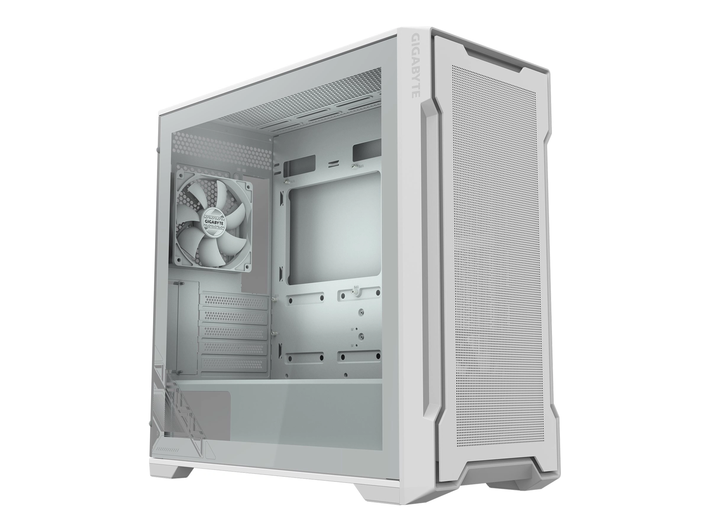 Gabinete Gigabyte C102 Glass ICE Micro ATX 2 Fans Blanco - imagen 2