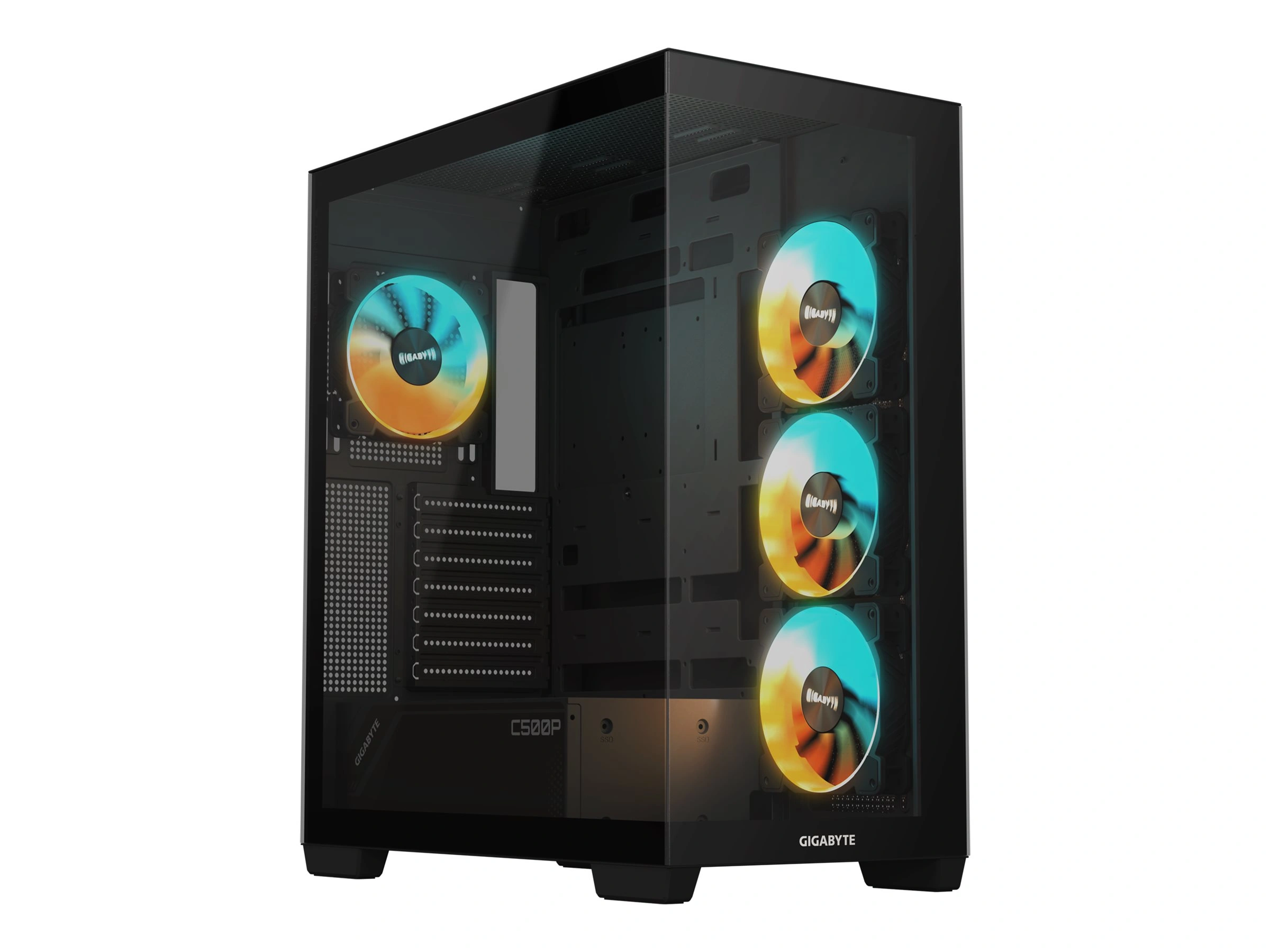 Gabinete Gigabyte C500 Panoramic Stealth ARGB 4 Fans - imagen 2
