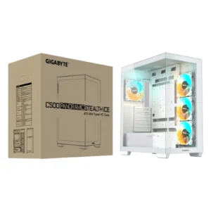 Gabinete Gigabyte C500 Panoramic Stealth ICE ARGB 4 Fans Blanco