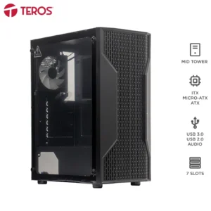 Gabinete Teros TE-1332G Mid Tower 4 Fans