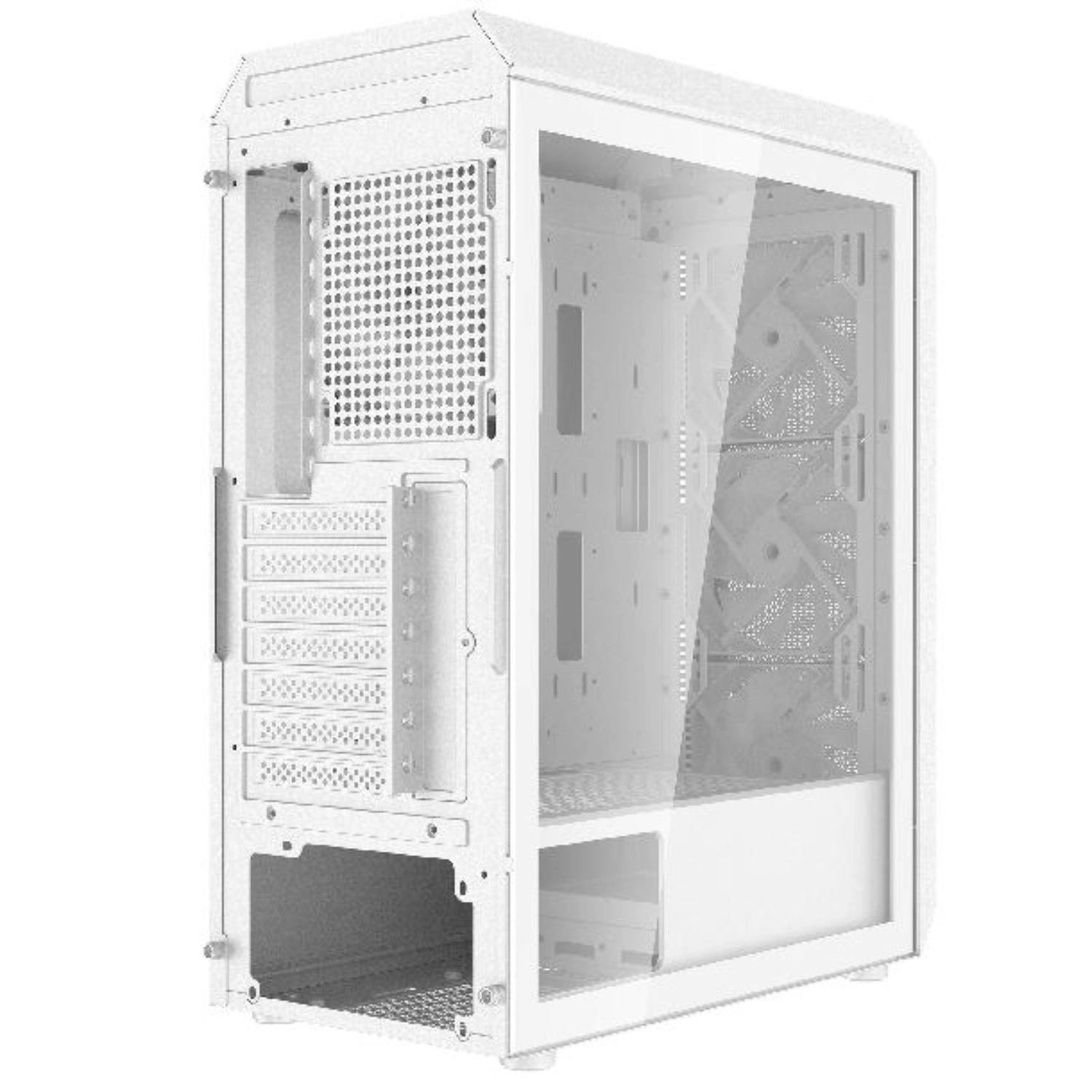 Gabinete XPG Valor Air Plus ARGB Mid Tower 4 Fans Blanco - imagen 3