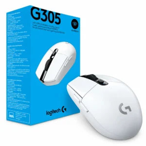 Mouse inalambrico LOGITECH G305 blanco con su caja