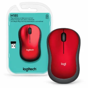 LOGITECH 910-003635 MOUSE M185 ROJO INALAMBRICO con su caja