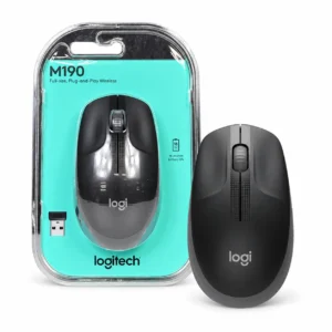 LOGITECH 910-005902 MOUSE M190 CHARCOAL INALAMBRICO con su caja